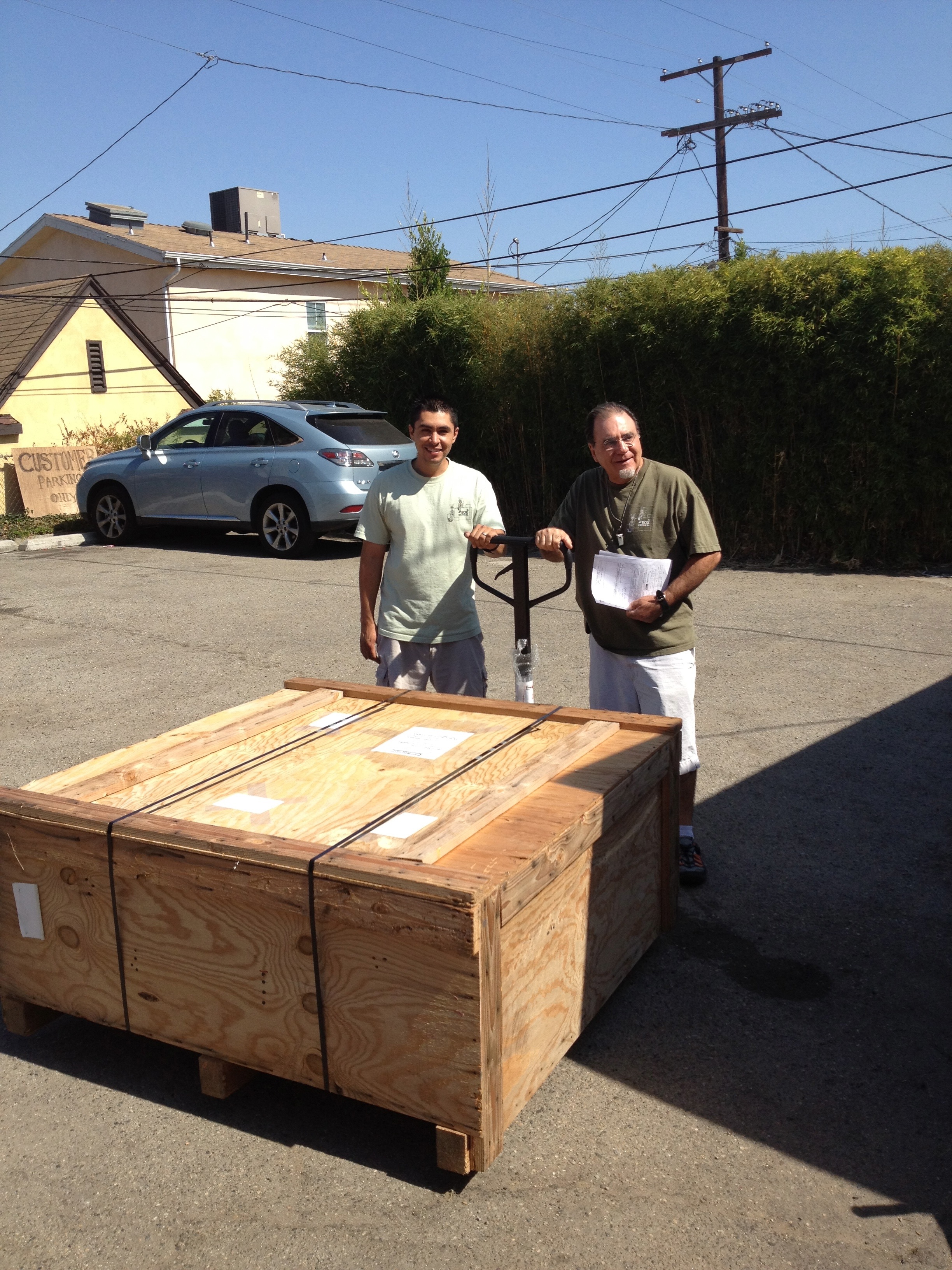 $10,000 marble coffee table packed and ready to go
